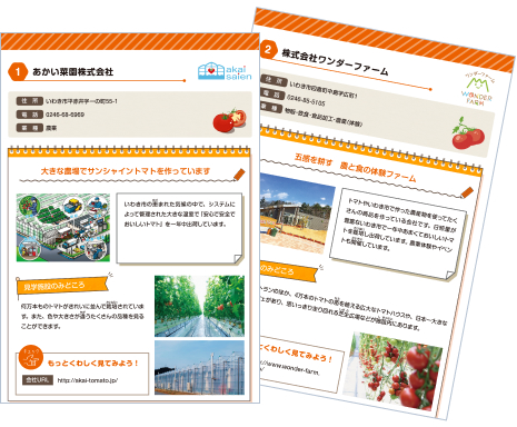 画像：ガイドブックの会社紹介紙面